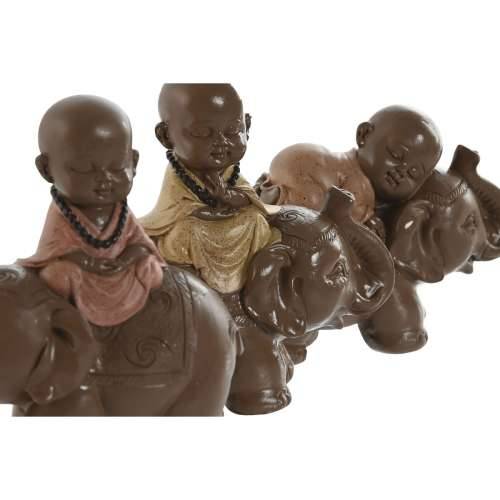 Ukrasna figura Home ESPRIT Smeđa Oranžna Koraljni Lime Smola Opat Orijentalno 13 x 6 x 12,5 cm (3 kom.) Cijena