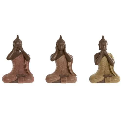 Ukrasna figura Home ESPRIT Oranžna Koraljni Lime Smola Buda Orijentalno 9 x 6 x 13 cm (3 kom.) Cijena