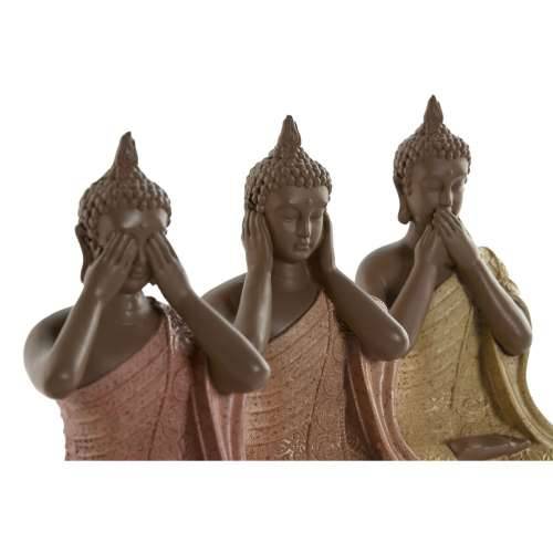 Ukrasna figura Home ESPRIT Oranžna Koraljni Lime Smola Buda Orijentalno 9 x 6 x 13 cm (3 kom.) Cijena