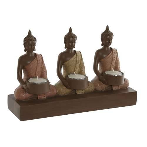 Svijećnjak Home ESPRIT Smeđa Oranžna Koraljni Lime Smola 28 x 8,5 x 17 cm Cijena