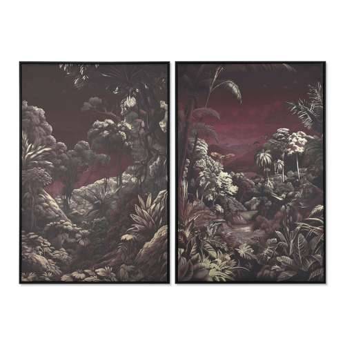 Slika Home ESPRIT Zelena Granatna zlatan Tropsko Džungla 83 x 4 x 123 cm (2 kom.) Cijena