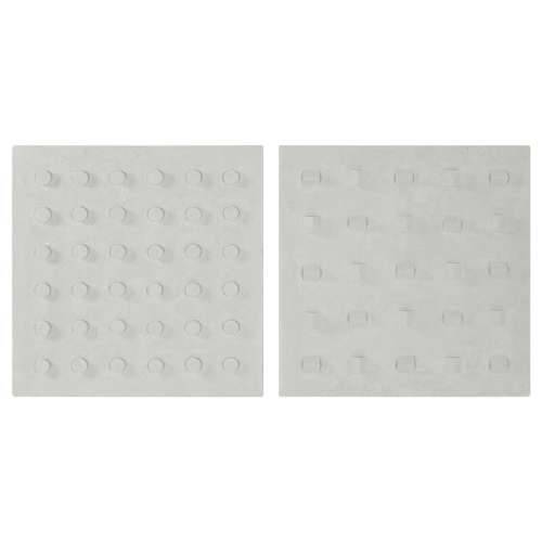 Zidni Ukras Home ESPRIT Bijela Drvo MDF moderan 80 x 6,5 x 80 cm Cijena