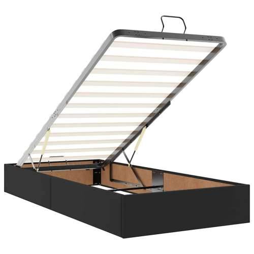Otomanski okvir kreveta s madracem crni 90x190 cm umjetna koža - Crna 90 x 190 cm Cijena