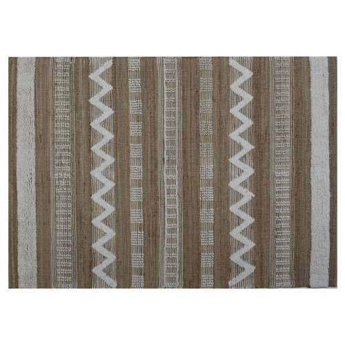 Tepih Home ESPRIT Bijela Smeđa Boho 140 x 200 x 1 cm Cijena