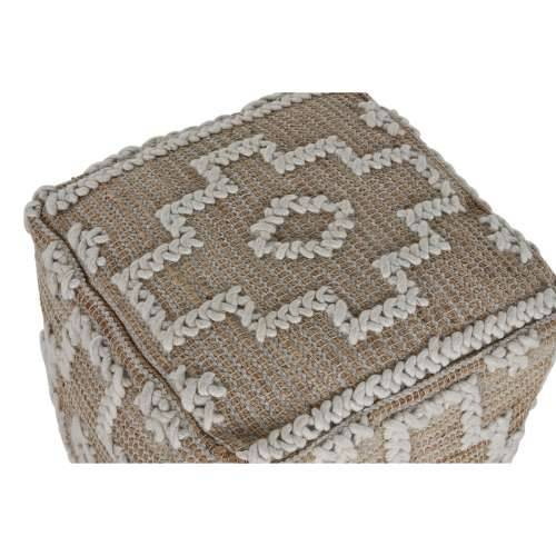 Naslonjač za Noge Home ESPRIT Bijela Prirodno 45 x 45 x 45 cm Cijena