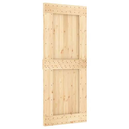Klizna vrata s priborom za montažu 85 x 210 cm masivna borovina - 85 x 210 cm (152.5 cm) 1 Četvrtasto Cijena
