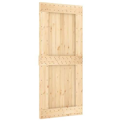 Klizna vrata s priborom za montažu 90 x 210 cm masivna borovina - 90 x 210 cm (213.5 cm) 1 Četvrtasto Cijena