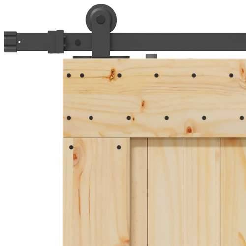 Klizna vrata s priborom za montažu 90 x 210 cm masivna borovina - 90 x 210 cm (213.5 cm) 1 Četvrtasto Cijena