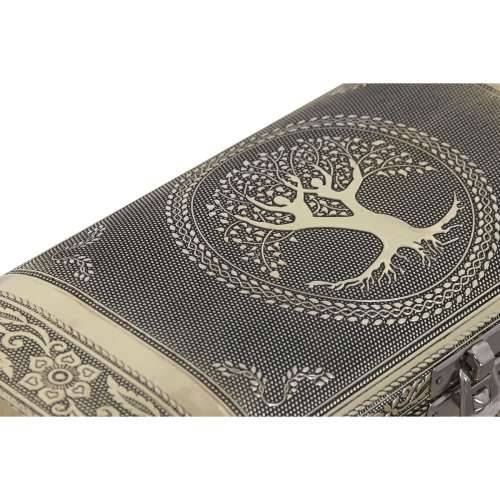 Kutija za nakit Home ESPRIT Bijela Šampanjac Drvo Aluminij 22,5 x 10 x 6,5 cm Cijena
