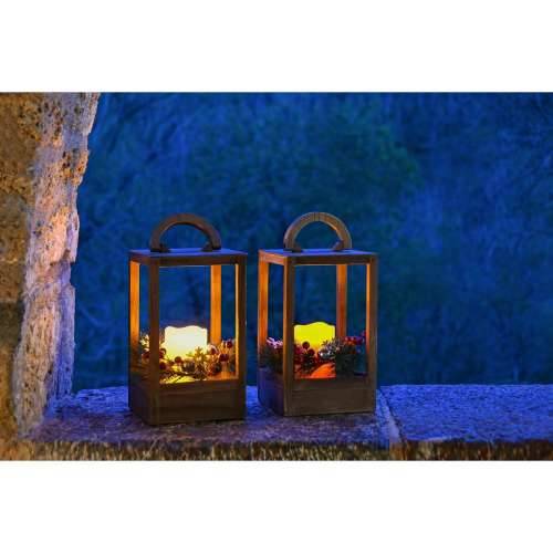 Laternas stends Home ESPRIT Bijela Smeđa Crvena Drvo 16 x 16 x 26 cm (2 kom.) Cijena