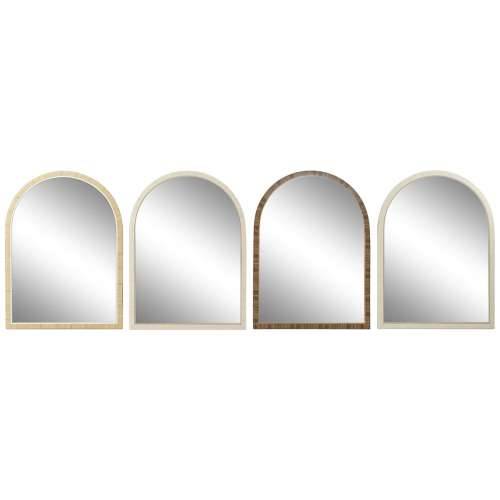Zidno ogledalo Home ESPRIT Smeđa Bež Prirodno Bjelokost Scandi 55 X 2 X 75 cm (4 kom.) Cijena
