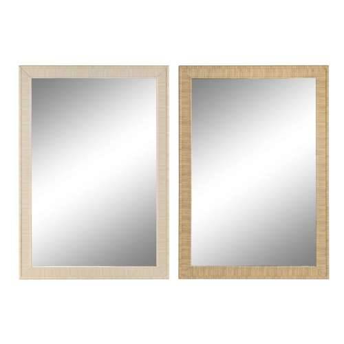 Zidno ogledalo Home ESPRIT Smeđa Prirodno Scandi 93,5 X 2,5 X 134 cm (2 kom.) Cijena