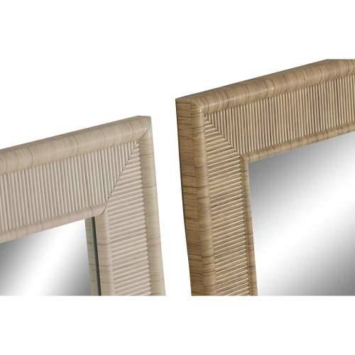 Zidno ogledalo Home ESPRIT Smeđa Prirodno Scandi 93,5 X 2,5 X 134 cm (2 kom.) Cijena
