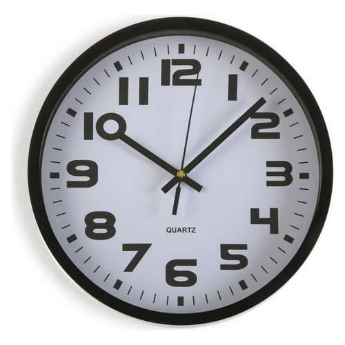 Zidni sat Versa Crna Plastika 3,8 x 25 x 25 cm Cijena