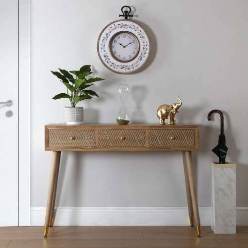 Zidni sat Versa Listovi Metal Drvo MDF 50 x 6,5 x 40 cm Cijena