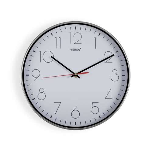 Zidni sat Versa Bijela Srebrna Plastika Kvarc 4,3 x 30,5 x 30,5 cm Cijena