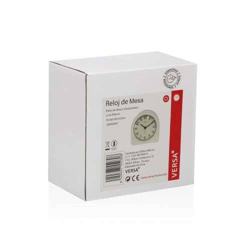 Galda pulkstenis Versa Luxa Bijela Plastika 5,8 x 10 x 10 cm Cijena