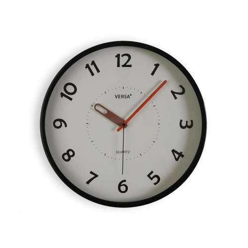 Zidni sat Versa Crna Plastika 4 x 30 x 30 cm Cijena