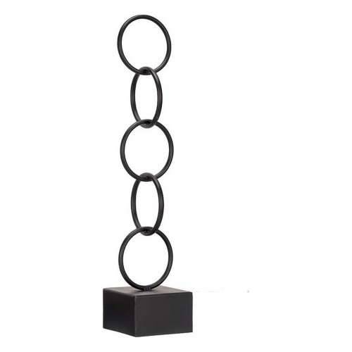 Ukrasna figura Obruči Crna Metal (12,5 x 60,5 x 12,5 cm) Cijena