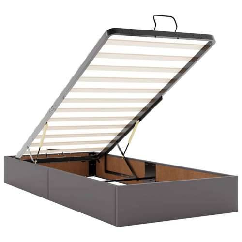 Otomanski okvir kreveta s madracem sivi 90x200cm umjetna koža - Siva 90 x 200 cm Cijena