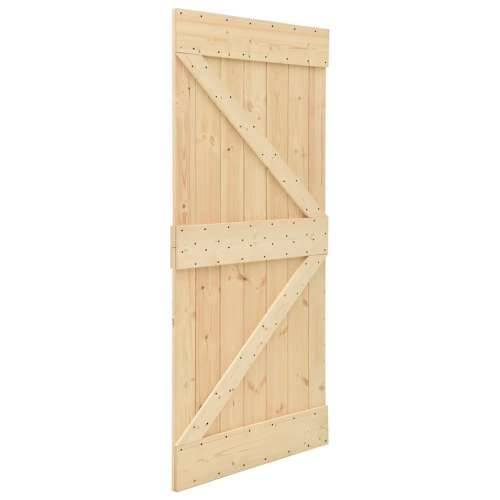 Klizna vrata s priborom za montažu 100x210 cm masivna borovina - 100 x 210 cm (213.5 cm) 1 Trokutasti Cijena