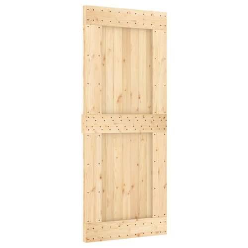 Klizna vrata s priborom za montažu 85 x 210 cm masivna borovina - 85 x 210 cm (213.5 cm) 1 Četvrtasto Cijena