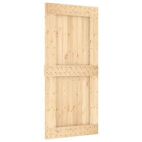 Klizna vrata s priborom za montažu 95 x 210 cm masivna borovina - 95 x 210 cm (213.5 cm) 1 Četvrtasto Cijena