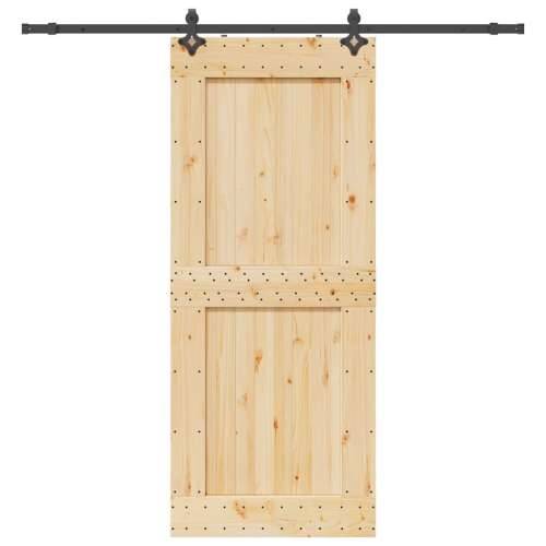 Klizna vrata s priborom za montažu 95 x 210 cm masivna borovina - 95 x 210 cm (213.5 cm) 1 Četvrtasto Cijena