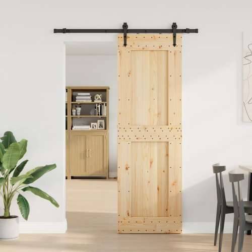 Klizna vrata s priborom za montažu 70 x 210 cm masivna borovina - 70 x 210 cm (152.5 cm) 1 Četvrtasto Cijena