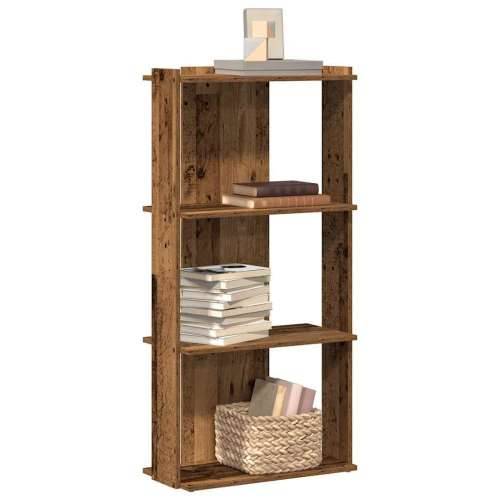 Regal za knjige s 3 razina boja staro drvo 60x30x120 cm drveni - Staro drvo 60 x 30 x 120 cm 1 Cijena