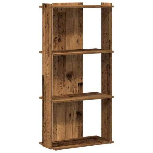 Regal za knjige s 3 razina boja staro drvo 60x30x120 cm drveni - Staro drvo 60 x 30 x 120 cm 1 Cijena