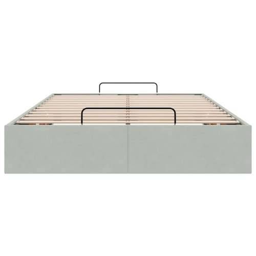 Okvir za krevet bez madraca svjetlosivi 120x190 cm baršunasti - Svjetlosiva 120 x 190 cm Cijena