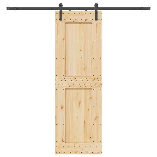 Klizna vrata s priborom za montažu 70 x 210 cm masivna borovina - 70 x 210 cm (213.5 cm) 1 Četvrtasto Cijena