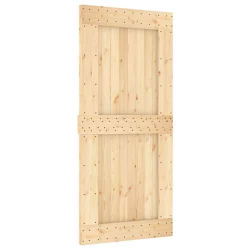 Klizna vrata s priborom za montažu 95 x 210 cm masivna borovina - 95 x 210 cm (213.5 cm) 1 Četvrtasto Cijena