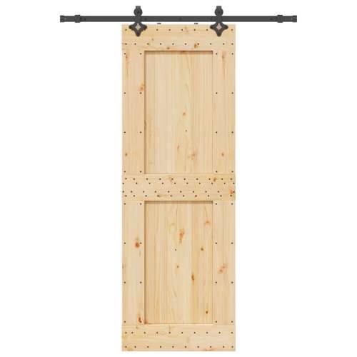 Klizna vrata s priborom za montažu 80 x 210 cm masivna borovina - 80 x 210 cm (152.5 cm) 1 Četvrtasto Cijena