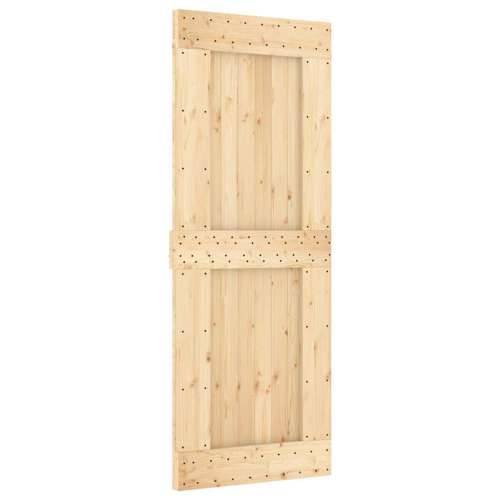 Klizna vrata s priborom za montažu 80 x 210 cm masivna borovina - 80 x 210 cm (152.5 cm) 1 Četvrtasto Cijena