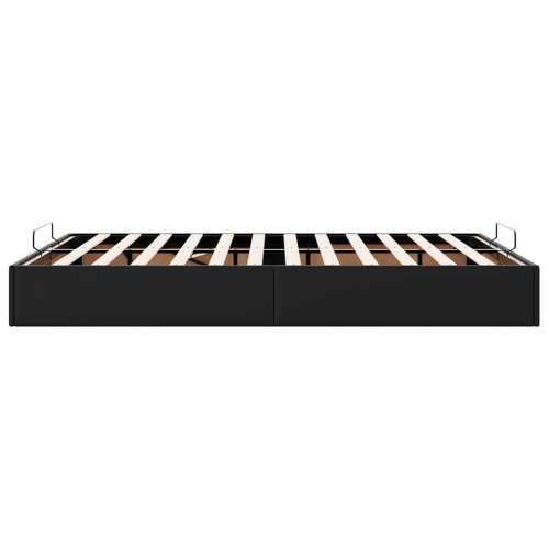 Otomanski okvir kreveta bez madraca crni 140x190cm umjetne kože - Crna 140 x 190 cm Cijena
