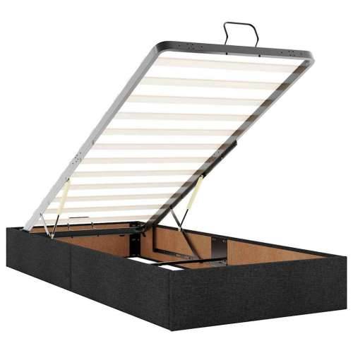 Otomanski okvir kreveta bez madraca crni 90x190 cm od tkanine - Crna 90 x 190 cm Cijena