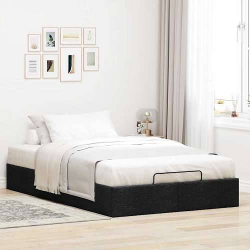 Otomanski okvir kreveta bez madraca crni 120x190 cm od tkanine - Crna 120 x 190 cm Cijena