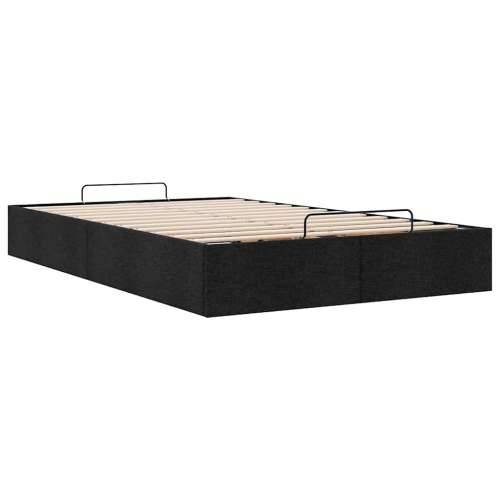Otomanski okvir kreveta bez madraca crni 120x190 cm od tkanine - Crna 120 x 190 cm Cijena