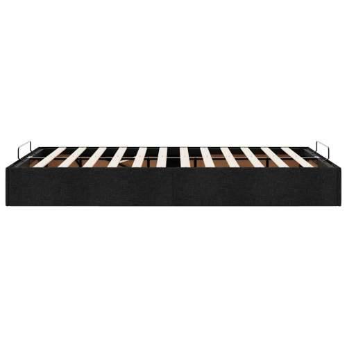 Otomanski okvir kreveta bez madraca crni 120x190 cm od tkanine - Crna 120 x 190 cm Cijena