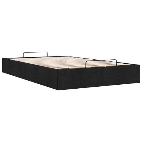Otomanski okvir kreveta bez madraca crni 120x190 cm od tkanine - Crna 120 x 190 cm Cijena