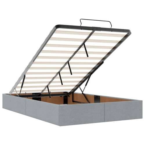 Otomanski krevet s madracem svjetlosivi 120x190 cm tkanine - Svjetlosiva 120 x 190 Cijena
