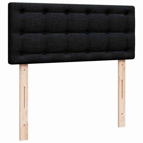 Otomanski krevet s madracem crni 120x200 cm tkanine - Crna 120 x 200 cm gumbi Cijena