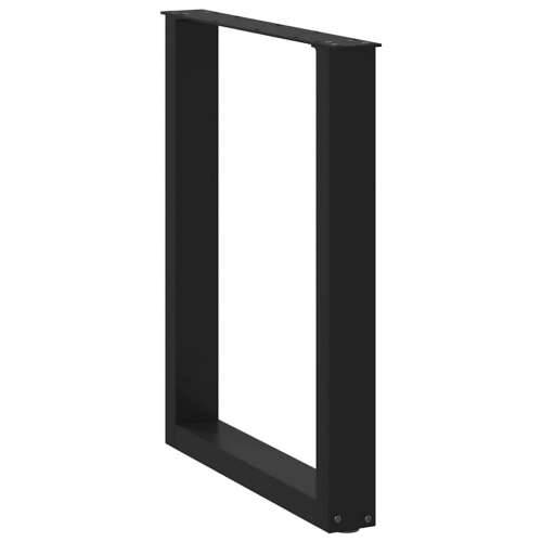 Noge za blagovaonski stol U-oblik 2 kom Crne 70 x (72-73) cm Čelik - Crna 70 x (72-73) cm 2 1 Cijena
