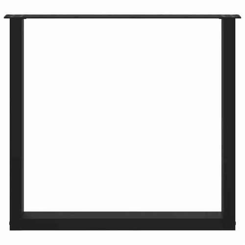 Noge za blagovaonski stol U-oblik 2 kom Crne 90 x (72-73) cm Čelik - Crna 90 x (72-73) cm 2 1 Cijena