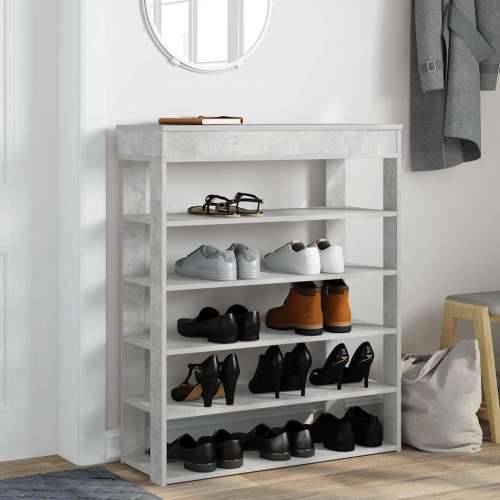 Stalak za cipele boja betona 80x30x98 cm konstruirano drvo - Beton siva 1 80 cm Cijena