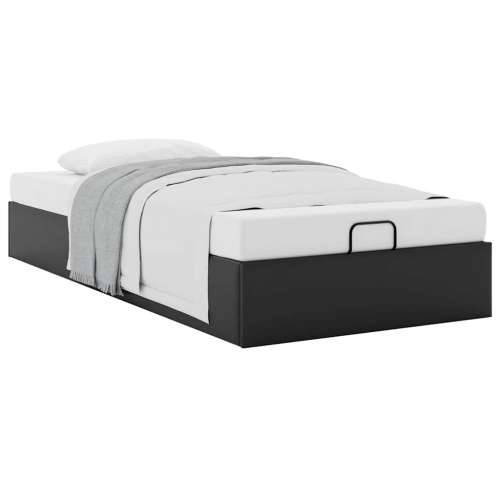 Otomanski okvir kreveta bez madraca crni 90x190 cm umjetne kože - Crna 90 x 190 cm Cijena