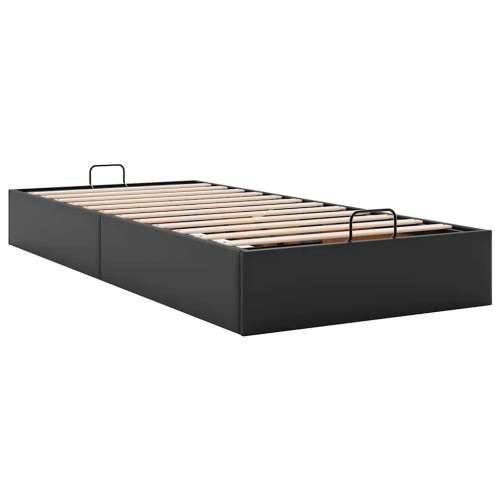 Otomanski okvir kreveta bez madraca crni 90x190 cm umjetne kože - Crna 90 x 190 cm Cijena