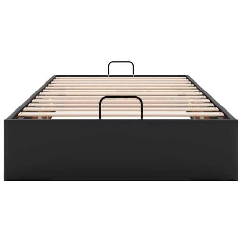 Otomanski okvir kreveta bez madraca crni 90x190 cm umjetne kože - Crna 90 x 190 cm Cijena